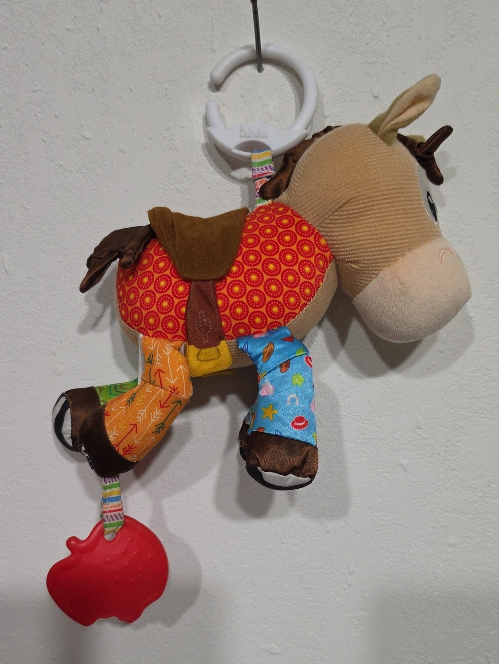 Lamaze Colorful Plush Horse with Red Teether and Mixed-Print Legs